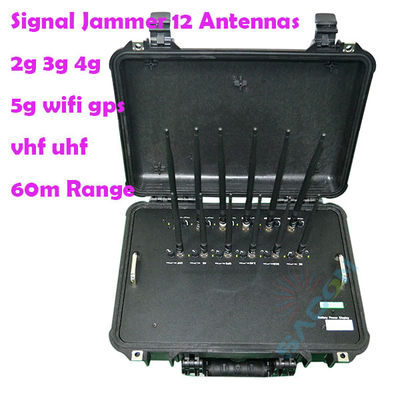 12 antennes 56w 868mhz 5G Signal Jammer Blocker