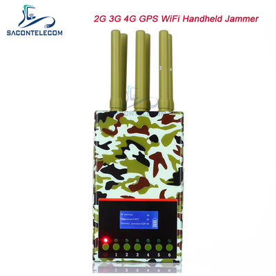6 antennes GPS locker mobiele telefoon jammer 20m camouflage