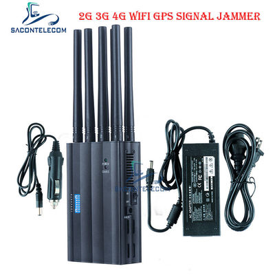CDMA800 4000mAH Draagbare Signal Jammer DC12V GPS WiFi Signal Blocker