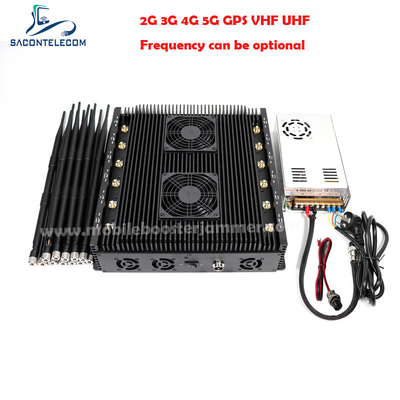 315mhz 433mhz Lora Cell Phone Signal Jammer 12 Banden 90w VHF LOJACK