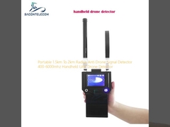 Draagbare 1,5 km tot 2 km radius anti drone signaaldetector 400-6000mhz handheld UAV drone detector