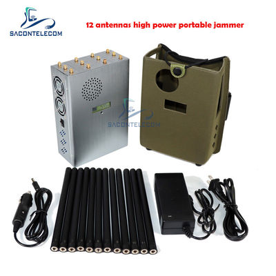 GPSL1 Lojack Draagbare Signaalstoorzender met 37W Totaal Vermogen 12 Banden Dekking en 40m Afschermingsradius