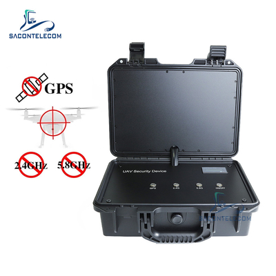 3 banden Draagbare Drone Signal Jammer WiFi GPS 65w Koffer UAV Drone Signal Blocker