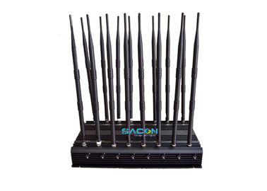 Desktop Wifi Mobiele telefoon Signal Jammer 16 Bands Met 38w Power, 238x60x395mm Grootte