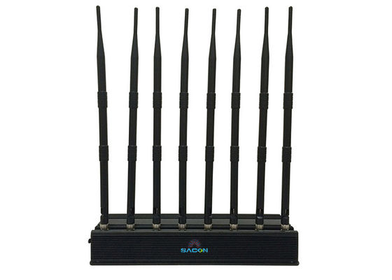 VHF UHF GPS-jammer voor mobiele telefoons met omni-directionele antennes en 19W uitgangsvermogen
