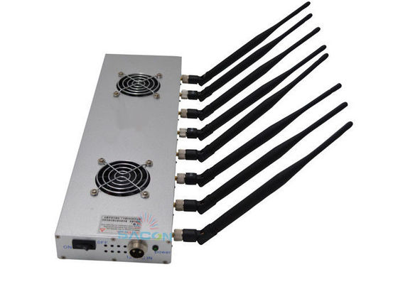 30m lange afstand high power signal jammer met 8 banden en 16w uitgangsvermogen