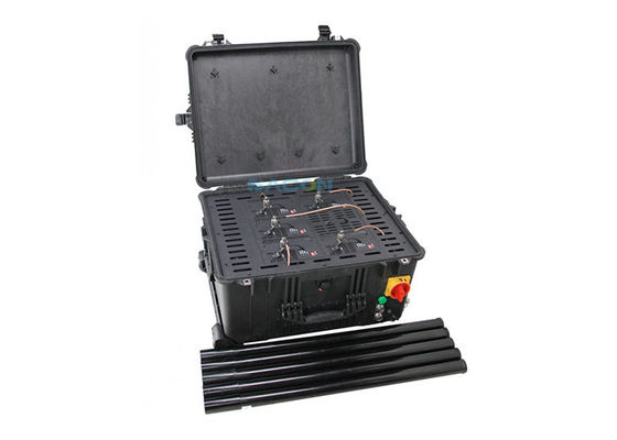150W uitgangsvermogen Manpack Jammer met 20-200m jammerbereik en 5 banden RF Blocker
