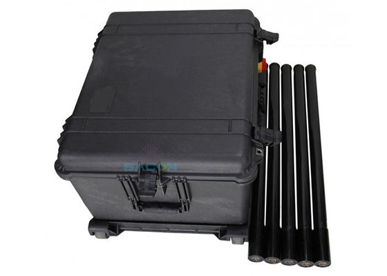 200m bereik 150W Power 5 Bands Draagbare Manpack RF Jammer voor veiligheidsdiensten