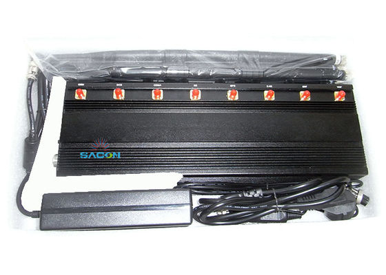 8-kanaals desktop mobiele telefoon stoorzender met 40m bereik en 365 dagen werking voor gevangenissen en scholen