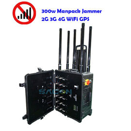 300w Backpack Jammer Gevangenis Militair Gebruik Bomb Blcok 2G 3G 4G 5G WiFi Tot 500m
