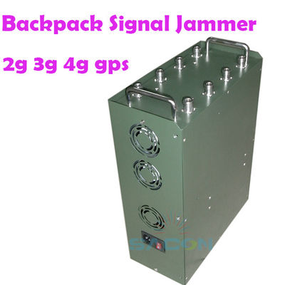 120W 100m Range Backpack Jammer met 8 Omni Antennas voor 2G 3G 4G 5G VHF UHF WiFi GPS Signal Blocking