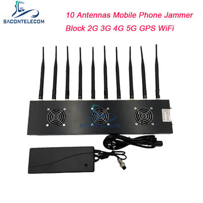 433MHz 40m Range Signal Jammer met 10 kanalen en 18W uitgangsvermogen voor GPS WiFi blokkering