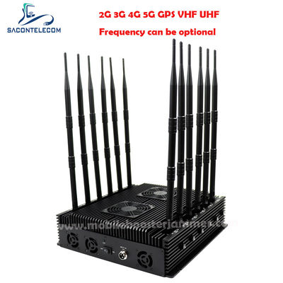 12 antennes 80W Power Multi-Frequency Signal Jammer Desktop WiFi Blocker voor 2G 3G 4G 5G WiFi GPS
