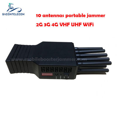 10W vermogen 10 antennes 20m straal draagbare signaalverstoorder handheld gps wifi blokker