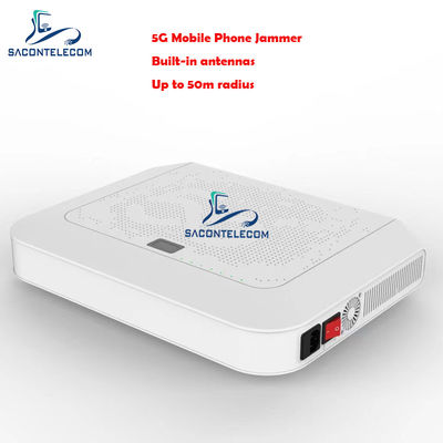 Desktop 12 kanalen Signal Jammer met een straal van 50m en ingebouwde antennes voor veilige mobiele telefoon blokkering