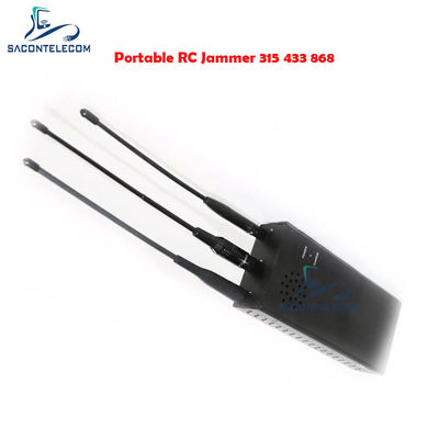 10W uitgangsvermogen Autoverstoring met 8000mAh batterij en Omni-antennes voor RC315 RC433 RC868 frequenties