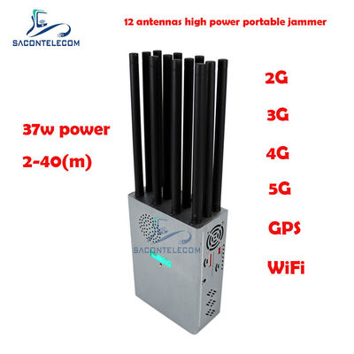 GPSL1 Lojack Draagbare Signaalstoorzender met 37W Totaal Vermogen 12 Banden Dekking en 40m Afschermingsradius