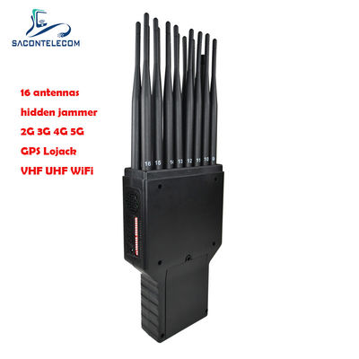 16 Bands Handheld Jammer met 20m Bereik en 2 Uur Batterijduur voor Mobiele Telefoon Signaalblokkering