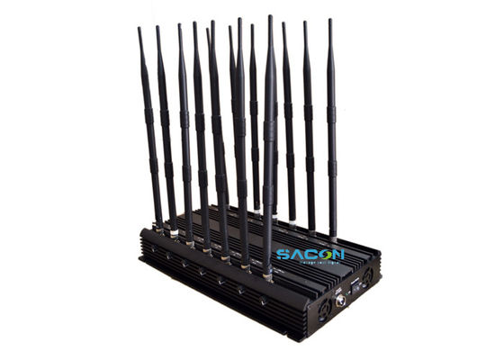 14 Bands 35W Krachtige Mobiele Telefoon Signaal Stoorzender met 4 Koelventilatoren en 70m Afscherming