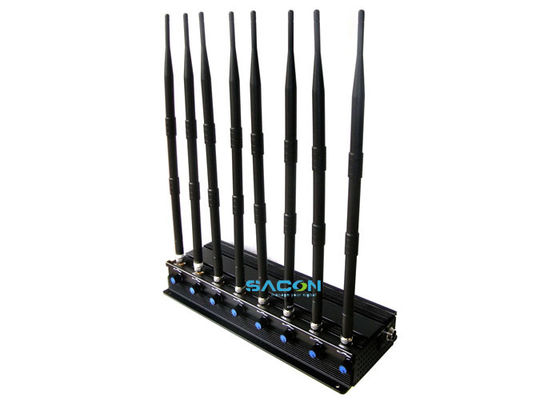 20W Uitgangsvermogen 2.4G 5.8G Signal Jammer met 8 omni-directionele antennes en 40m Jamming Range