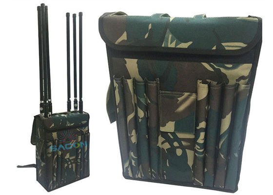 High Power 120W Backpack Jammer met 8 kanalen en ingebouwde batterij voor veilige signaalblokkering