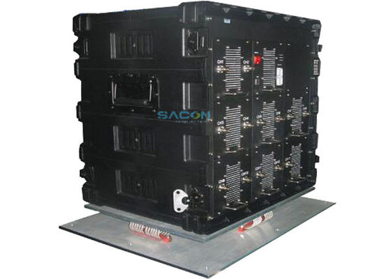 500m Jamming Radius 630W Uitgangsvermogen Konvooi Bom Jammer met DDS Technologie voor RCIED Bescherming