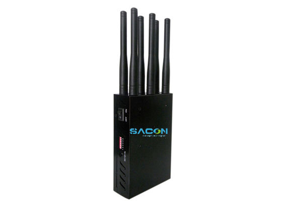 6 antennes High Power 3W Portable Signal Jammer met 20m bereik voor WiFi GPS 3G 4G blokkering