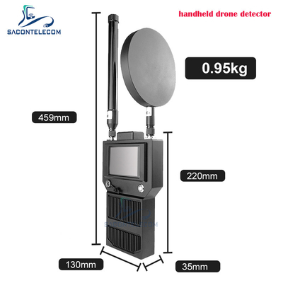 Draagbare 1,5 km tot 2 km radius anti drone signaaldetector 400-6000mhz handheld UAV drone detector