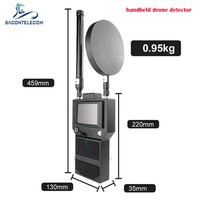 Draagbare handheld UAV-drone-signaaldetector met een detectieafstand van 1,5 tot 2 km en een frequentiebereik van 400-6000 MHz