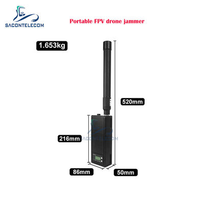 Draagbare handheld FPV Drone Jammer met 1,5 km bereik en 50W hoog vermogen voor UAV Anti Drone Signal Jamming