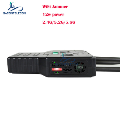 12W Handheld WiFi Bluetooth 2.4G 5.2G 5.8G Mobiele telefoon Signal Jammer met 50 meter bereik