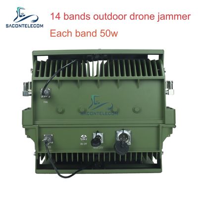 14 kanalen 700W High Power Anti Drone Jammer met 2KM Jamming Range voor buitenbeveiliging