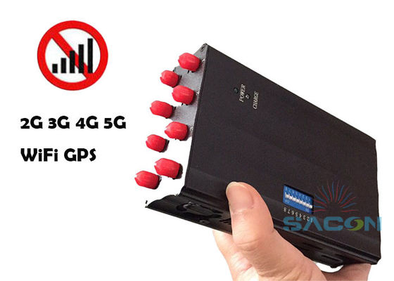 8 Antennes 20m Bereik 4W Uitgangsvermogen Mobiele Telefoon Stoorsignaal WiFi Stoorsignaal