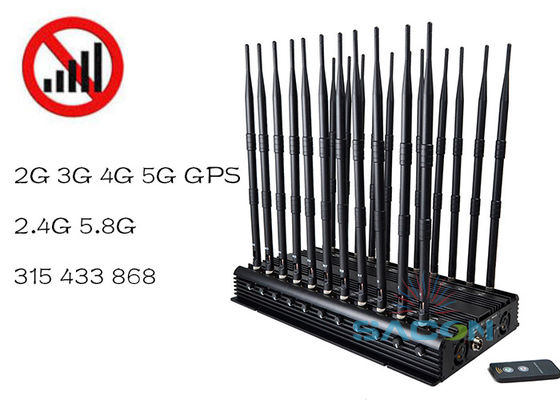 22 antennes 42W Output Power Signal Jammer met 40m Jamming Range voor mobiele en WiFi blokkering