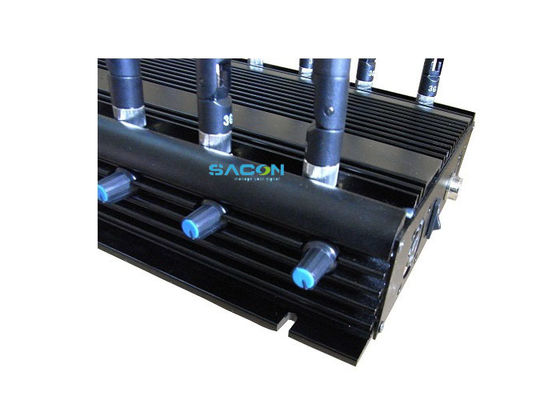 30W uitgangsvermogen 12 kanalen draadloos signaal jammer met auto adapter ontwerp voor gevangenis mobiele telefoon blokkering