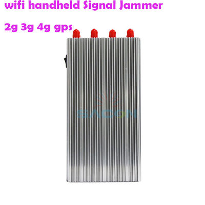 8000mAH batterij 8 antennes Handheld GPS Signal Jammer voor 2G 3G 4G Signal Blocking