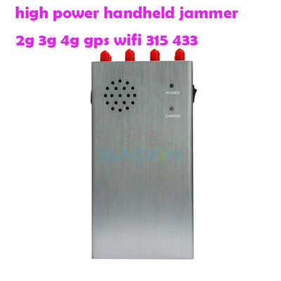 8000mAH batterij 8 antennes Handheld GPS Signal Jammer voor 2G 3G 4G Signal Blocking