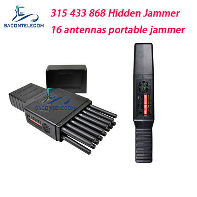 16 antennes 12000mAh 12W draagbare signaaljammer voor 2G 3G 4G 5G GPS WiFi blokkering