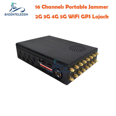 16 antennes Handheld GPS Signal Jammer met 12000mAh batterij voor 5G-blokkering