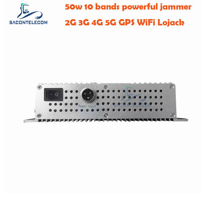 50W Krachtige Desktop Signaalstoorzender met 10 Antennes en 2 Koelventilatoren voor GSM DCS 3G 4G 5G