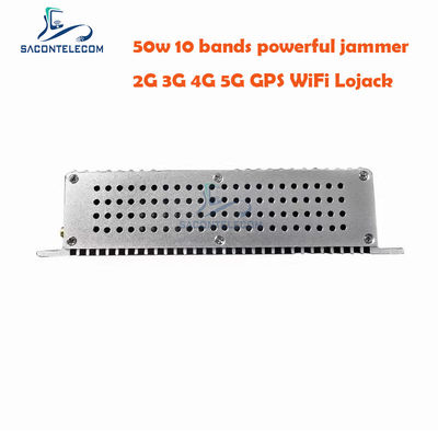 50W Krachtige Desktop Signaalstoorzender met 10 Antennes en 2 Koelventilatoren voor GSM DCS 3G 4G 5G