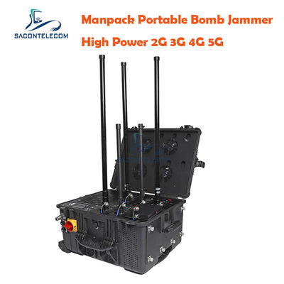 75W Uitgangsvermogen 120m Jamming Radius DC24V Voeding IED RF Manpack Jammer voor Veiligheidstroepen