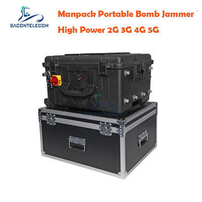 75W Uitgangsvermogen 120m Jamming Radius DC24V Voeding IED RF Manpack Jammer voor Veiligheidstroepen