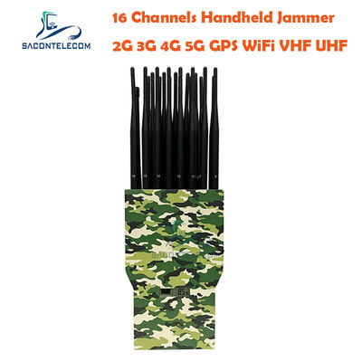 21 banden 21W High Power Portable Signal Jammer met een straal van 30m voor wereldwijde frequentieblokkering