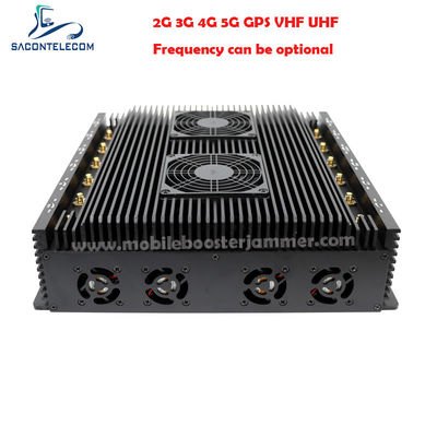 80m Radius 12 kanalen 24 uur werken Signal Jammer Blocker voor VHF UHF GPS Lojack 5G