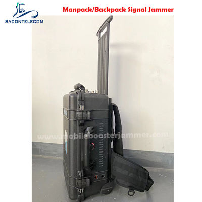 120W Krachtige 6-kanaals Manpack Jammer met Pellican Koffer voor 2G 3G 4G 5G VHF UHF GPS WiFi Blokkeren