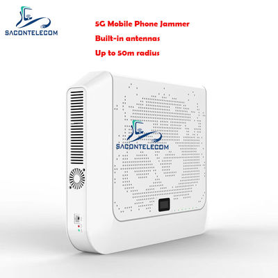 Desktop 12 kanalen Signal Jammer met een straal van 50m en ingebouwde antennes voor veilige mobiele telefoon blokkering