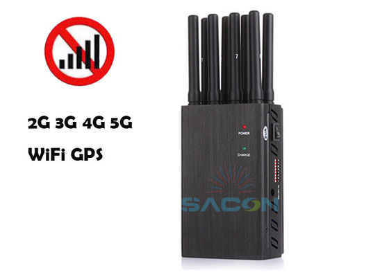 WiFi 2.4G 5.8G GPS 2G 3G 4G 8 verbindt Draagbare Mobiele Signaalstoorzender