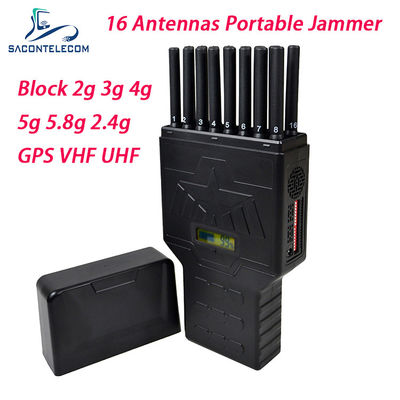 Gelijkstroom 12v van het de Antennes5g Signaal van 12w 20m 16 de Stoorzenderblocker het Signaalstoorzender van de Celtelefoon
