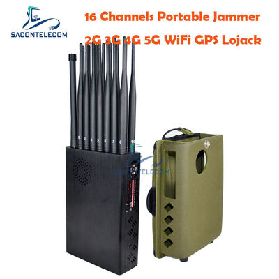 12000mAh 16w Mobiele telefoonsignaalblokker 20m WiFi GPS Jammer 2G 3G 4G 5G
